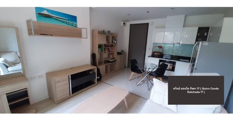 1 bedroom condo for rent at Quinn Condo Ratchada 17. 46 sqm unit in Bangkok. Contact BACH Bangkok for more information.
