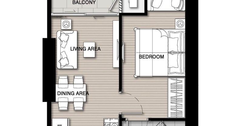 1 bedroom condo for rent at Whizdom Essence. 35 sqm unit in Bangkok. Contact BACH Bangkok for more information.