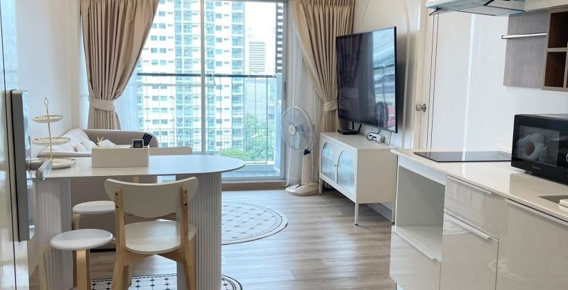 2 bedroom condo for rent at A Space Hideaway Asoke-Ratchada. 52 sqm unit in Bangkok. Contact BACH Bangkok for more information.