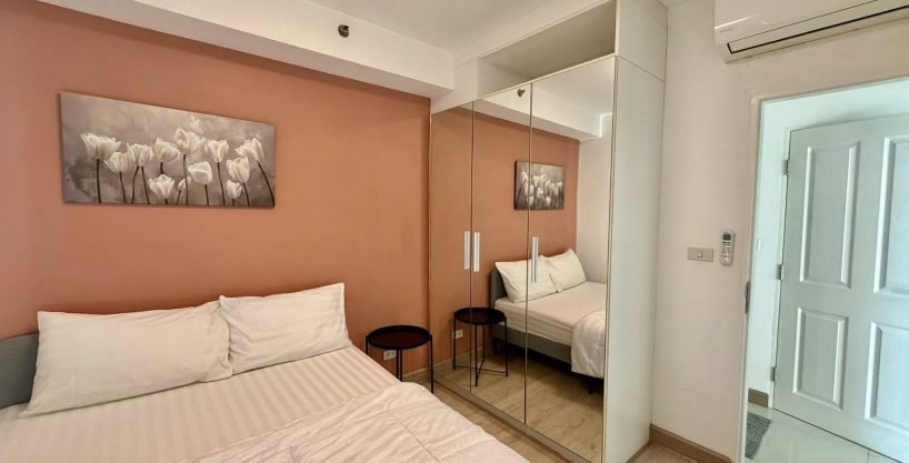 2 bedroom condo for rent at Fuse Mobius Ramkhamhaeng Station. 55 sqm unit in Bangkok. Contact BACH Bangkok for more information.