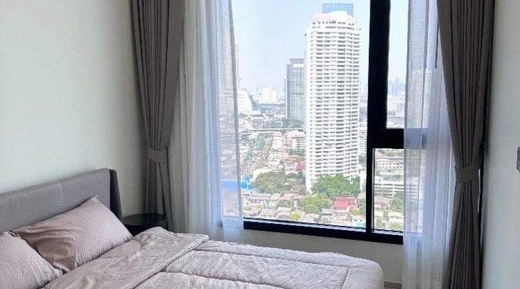 2 bedroom condo for rent at Chapter Charoennakorn-Riverside. 68.6 sqm unit in Bangkok. Contact BACH Bangkok for more information.