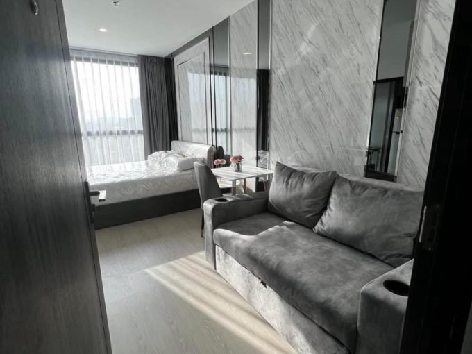 Studio condo for rent at Elio Del Nest Udomsuk. 27 sqm unit in Bangkok. Contact BACH Bangkok for more information.