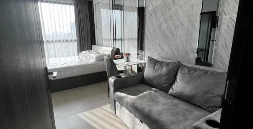 Studio condo for rent at Elio Del Nest Udomsuk. 27 sqm unit in Bangkok. Contact BACH Bangkok for more information.