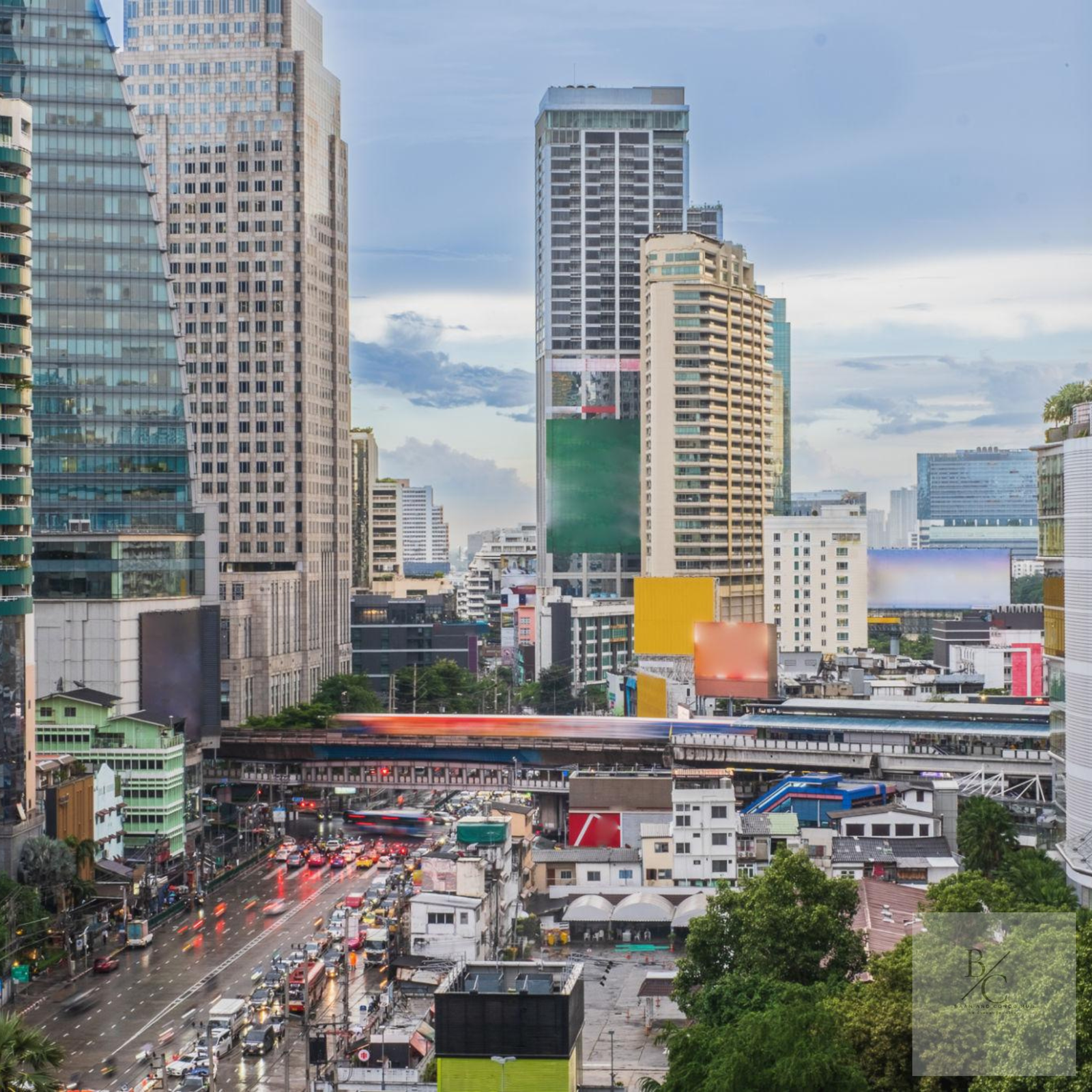 High rise condominiums near BTS Asoke MRT Sukhumvit